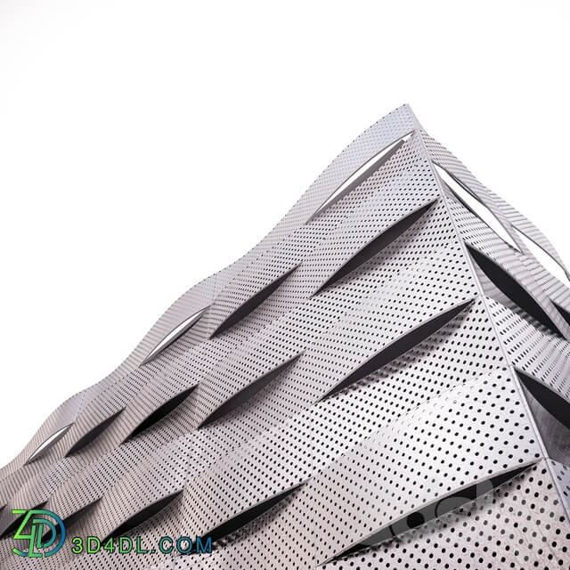 perforated metal panel N12 3D Models