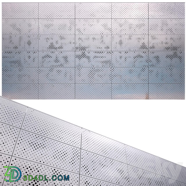 perforated metal panel N13 3D Models