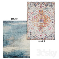 Temple and webster Monet Stunning Rug CIT 563 BLUE Bone and White 
