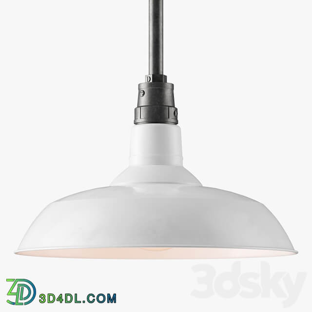 RH White Vintage Barn Pendant Pendant light 3D Models