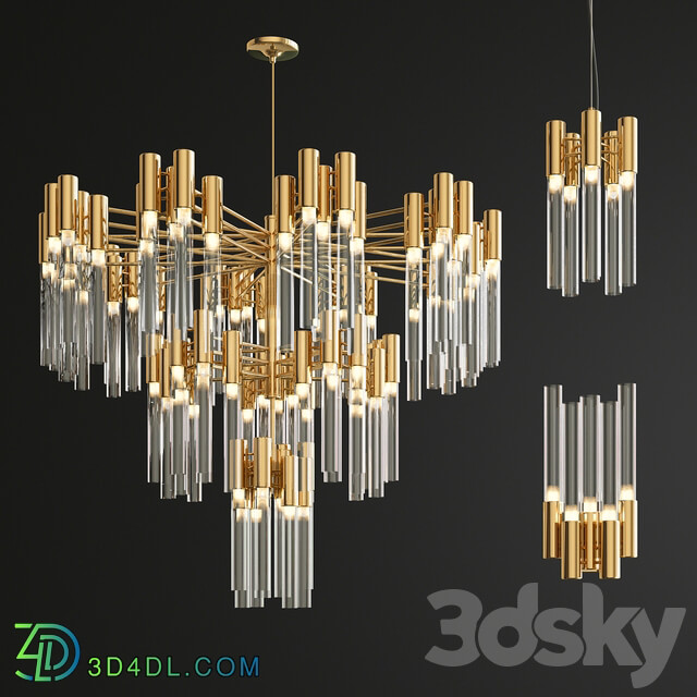 Burj Light Collection Pendant light 3D Models