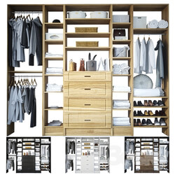 Wardrobe Display cabinets Open wardrobe with filling 