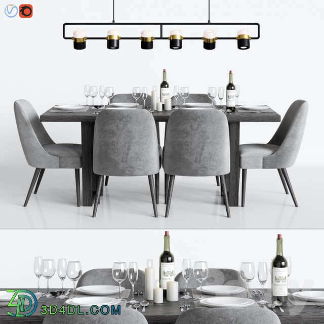 Table Chair Modern Dinning Set 1