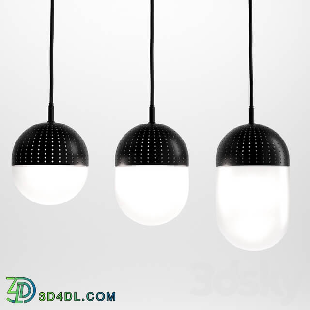 Woud dot lamp Pendant light 3D Models