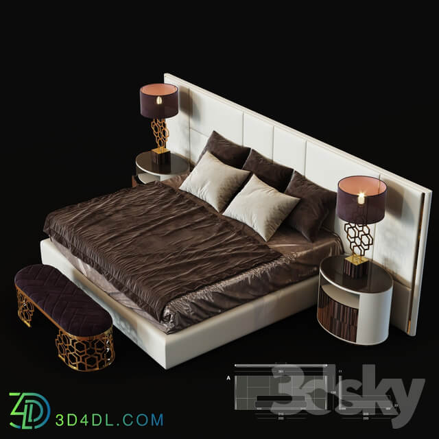 Bed longhi amy
