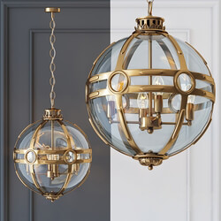 Chandelier Eichholtz Lantern Hagerty Brass Pendant light 3D Models 