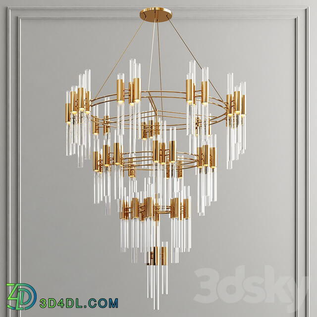 Waterfall chandelier Pendant light 3D Models