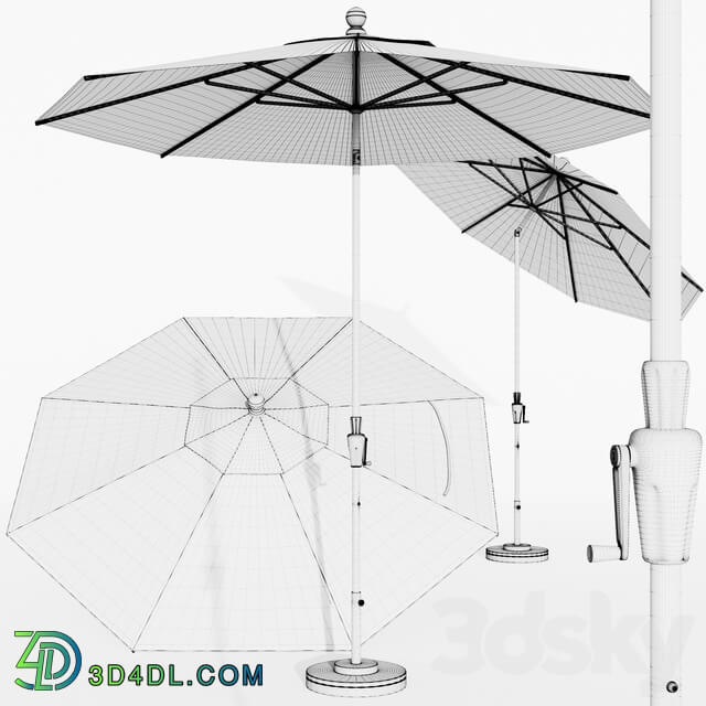 Outdoor Patio Umbrellas Tilt Black Frame Other 3D Models