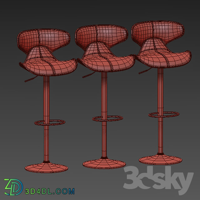 Swivel Faux Leather Adjustable Barstools