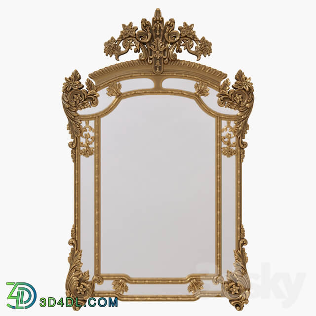 Gold rococo mirror