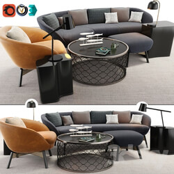 Sofa Minotti Russell Arm Chair And Sofa Set 