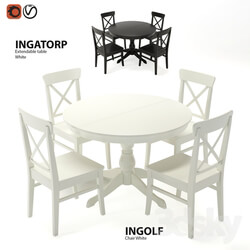 Table Chair Table and chairs IKEA INGATORP and INGOLF 