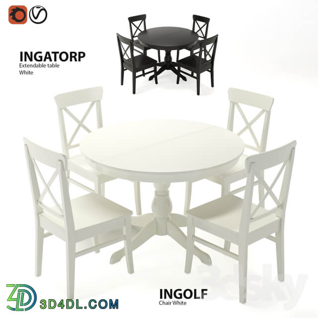 Table Chair Table and chairs IKEA INGATORP and INGOLF