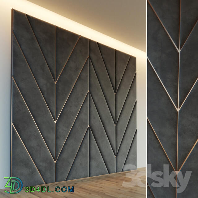 Decorative wall. Soft panel. 28