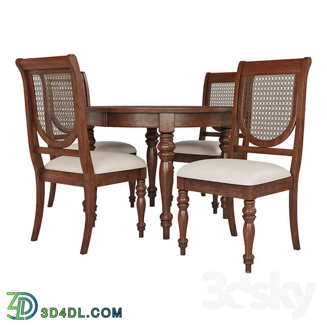 Table Chair Dining Group LIFESTYLE Table and Chairs VICTORIA TOBACCO 01 