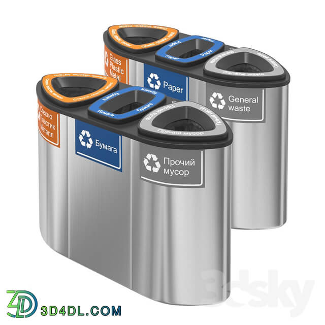 Miscellaneous Containers for separate collection of garbage Bermuda Triple