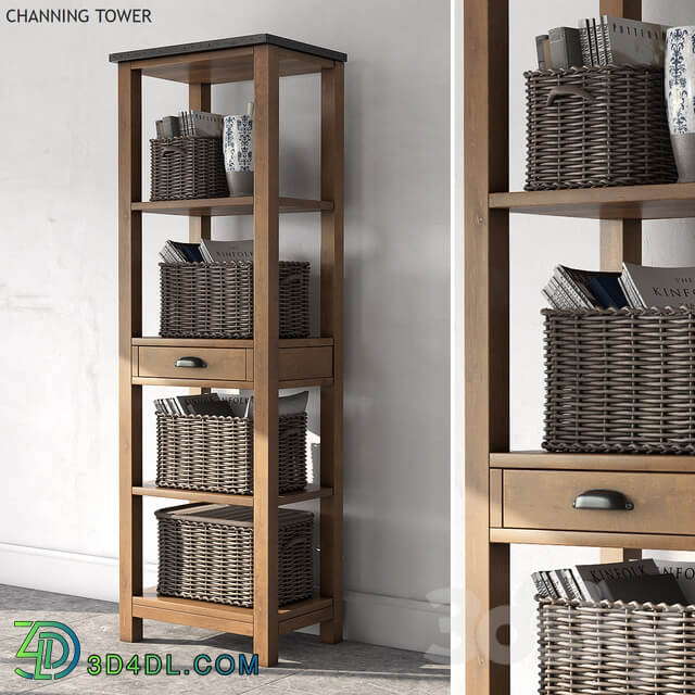 Pottery barn CHANNING TOWER Rack 3D Models