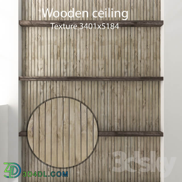 Wooden ceiling with beams 22