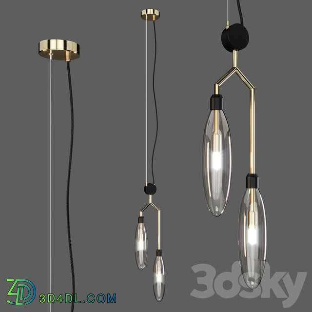 Maytoni Pendant Lamp Ventura Mod012 pl 02 g Pendant light 3D Models