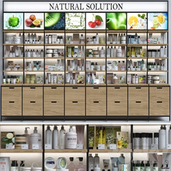 Showcase in a pharmacy with cosmetics. Beauty salon 4 3D Models 