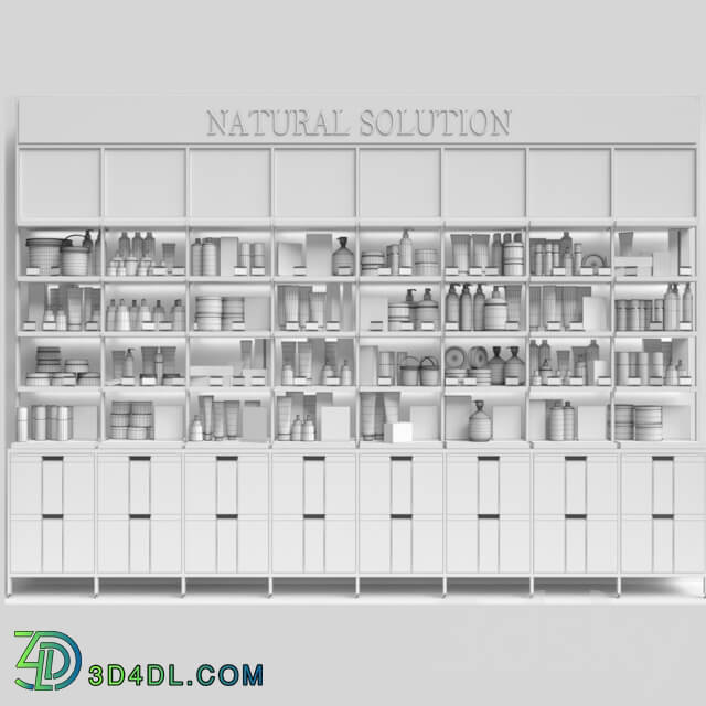 Showcase in a pharmacy with cosmetics. Beauty salon 4 3D Models