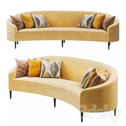 Art Deco Style Crescent Sofa 