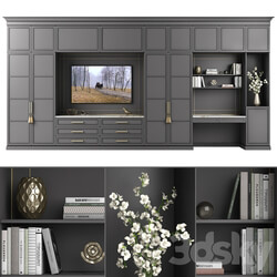 Furniture composition 48 TV Wall 3D Models 