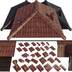Ceramic roof tiles 3D Models 