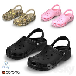 Crocs classic Footwear 3D Models 