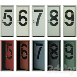 Door with numbers Part II 3D Models 