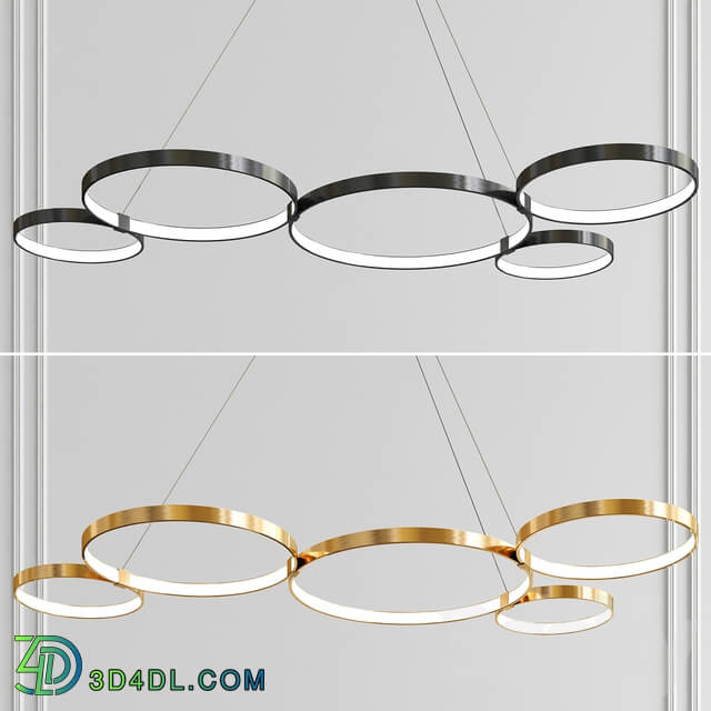 Capella Doveton 5 Light LED Geometric Chandelier Pendant light 3D Models