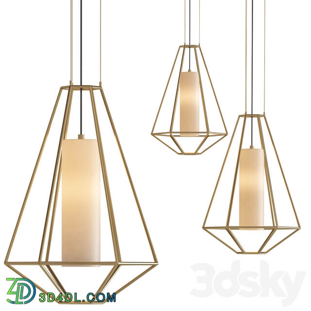 Silhouette 1 Light Gold Leaf Pendant Pendant light 3D Models