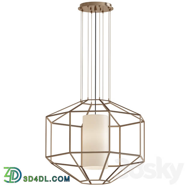 Silhouette 1 Light Gold Leaf Pendant Pendant light 3D Models