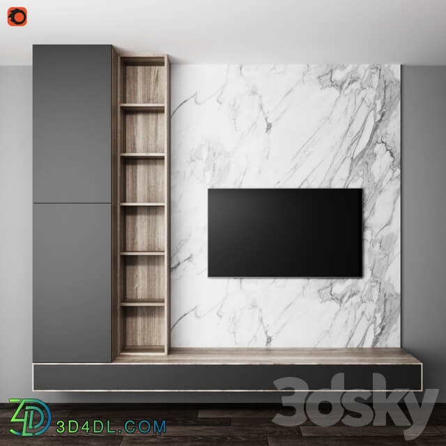 TV wall 3D Models