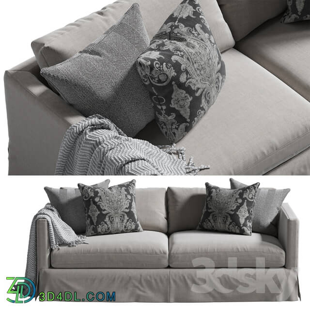 Marina Slipcover Sofa Gray