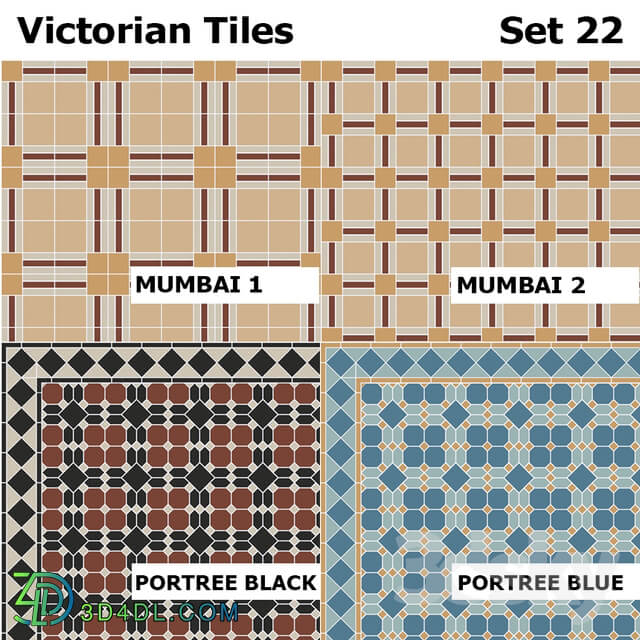 Topcer Victorian Tiles Set 22