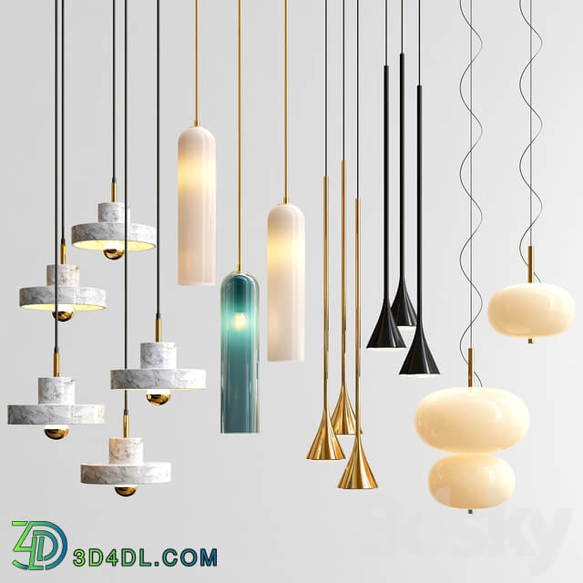 Four Hanging Lights 30 Exclusive Pendant light 3D Models