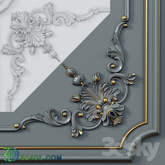 Wall molding 5. Boiserie classic panels