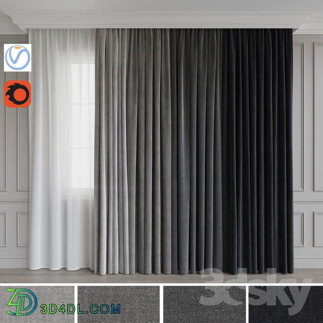 A set of curtains 11. Gray gamma