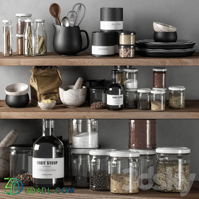 kitchen decor set 03 3D Models