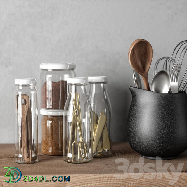 kitchen decor set 03 3D Models