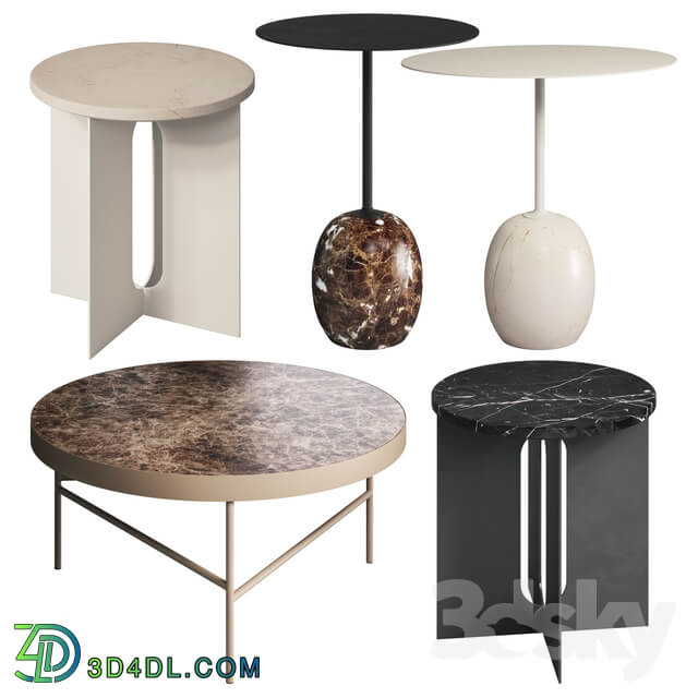 Marble Side Tables Set 1