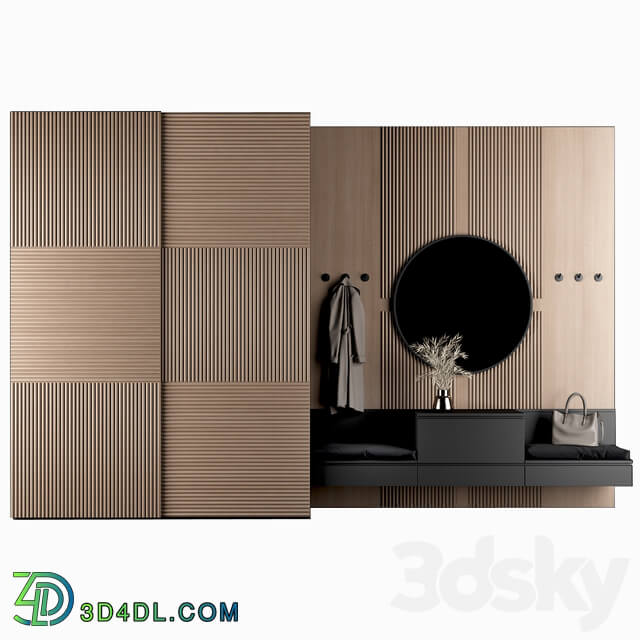 Furniture composition for hallway 63 3D Models