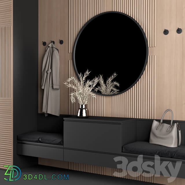 Furniture composition for hallway 63 3D Models