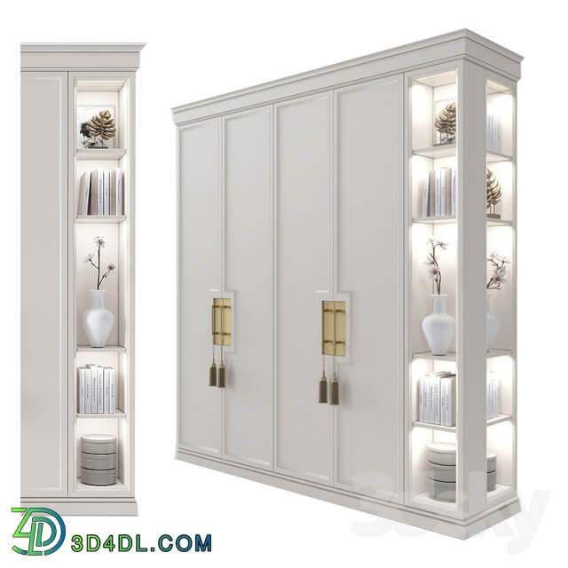 Wardrobe Display cabinets Cupboard with shelves 3