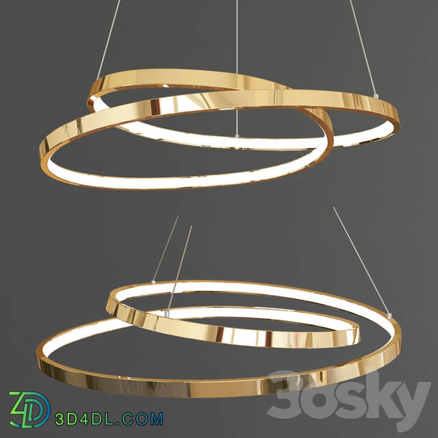 Four Exclusive Chandelier Collection 4 Pendant light 3D Models