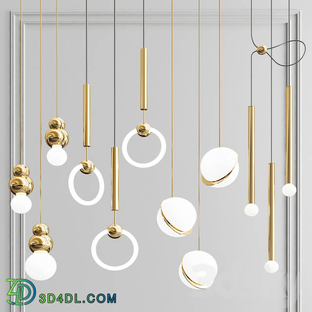 Four Hanging Lights 32 Exclusive Pendant light 3D Models