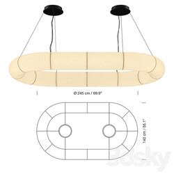 Tekio Circular Pendant light 3D Models 