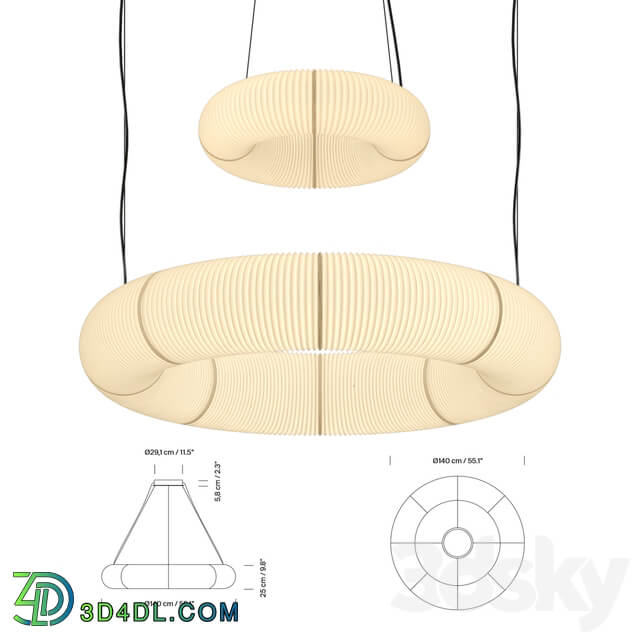 Tekio Circular Pendant light 3D Models