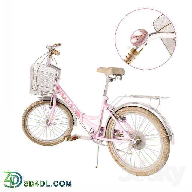 Pink folding bike Stels Pilot